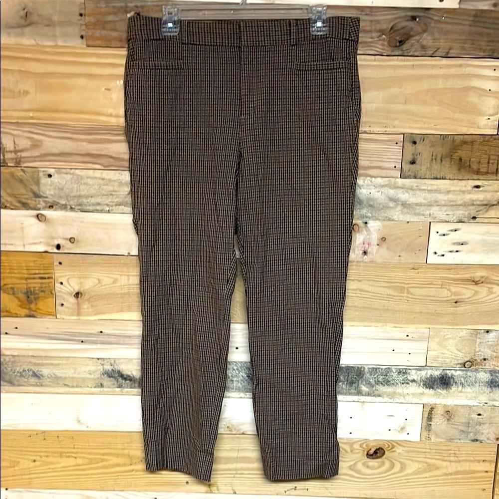 Banana Republic size 10 Brown & Black Plaid Sloan Dress Pants with Pockets